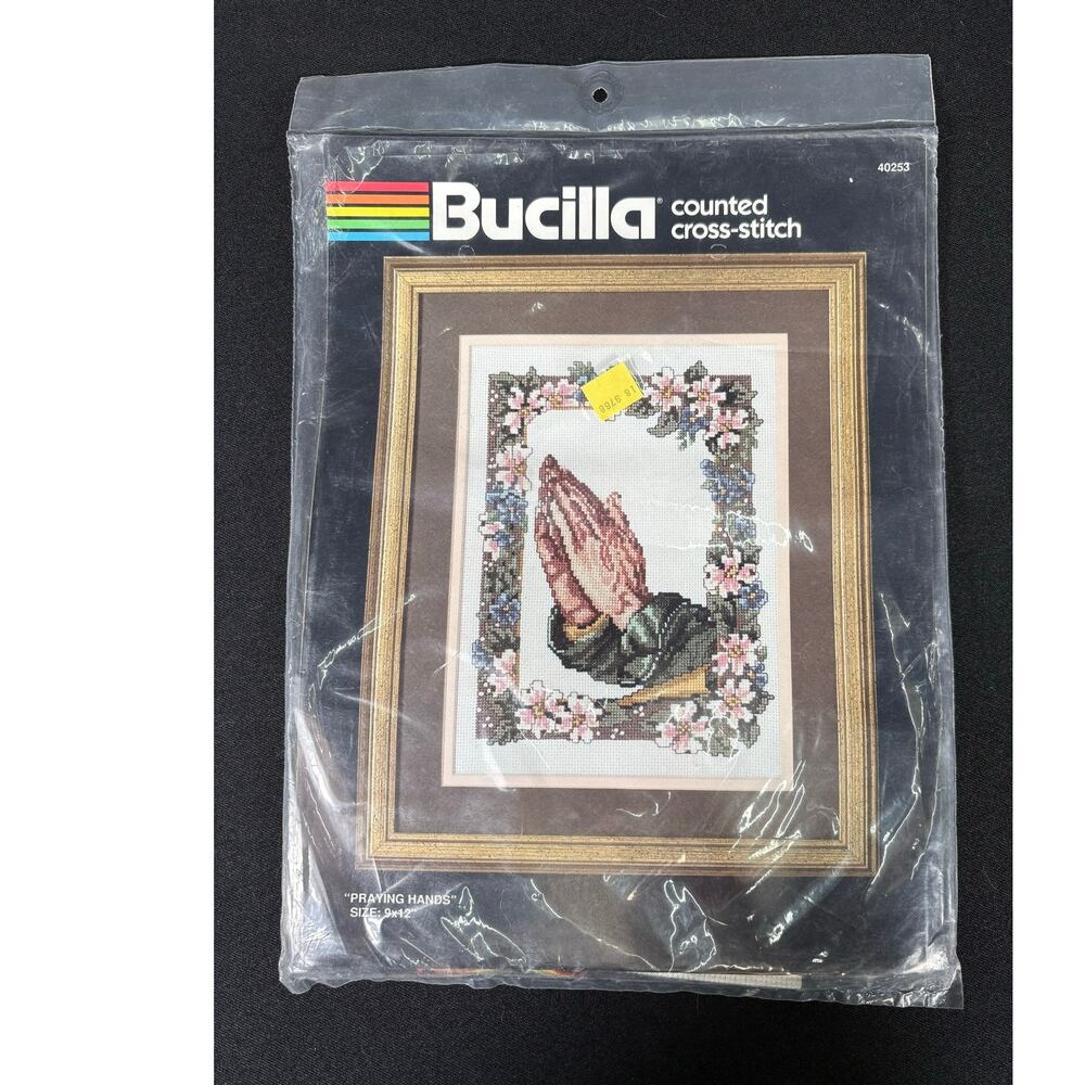 Bucilla Praying Hands Counted Cross Stitch Kit Religious Needle Art Project